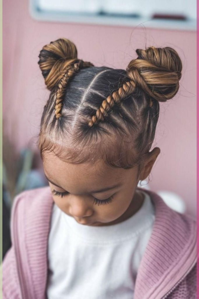 Braided bun fusion for tidy style.