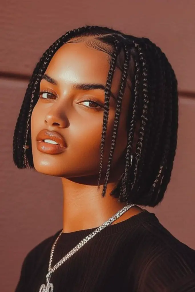 Braided bob cut chic and sassy