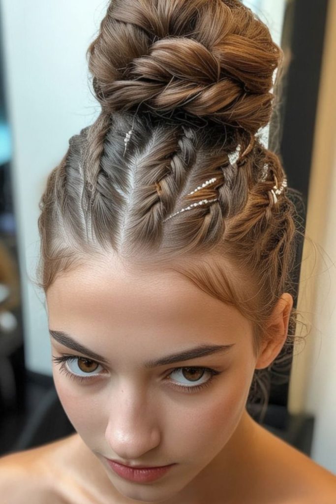 Braided Bun Fusion braided bun style