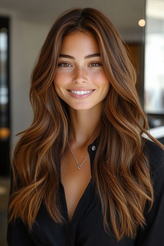 Bronze sunkissed brunette with natural shimmer