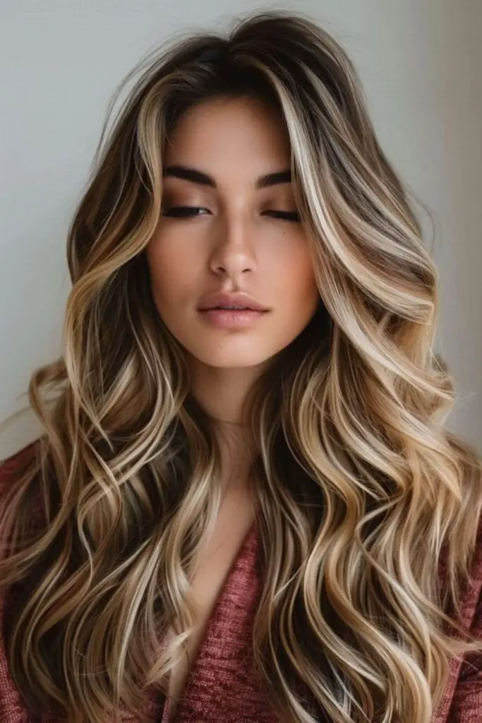 Soft golden buttercream balayage hair.