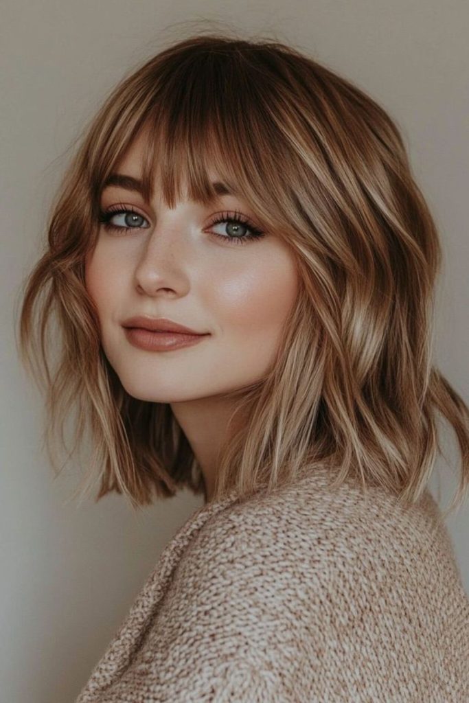 Champagne glimmer bob elegant radiant style