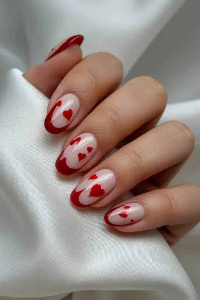 Cherry nails with negative space design