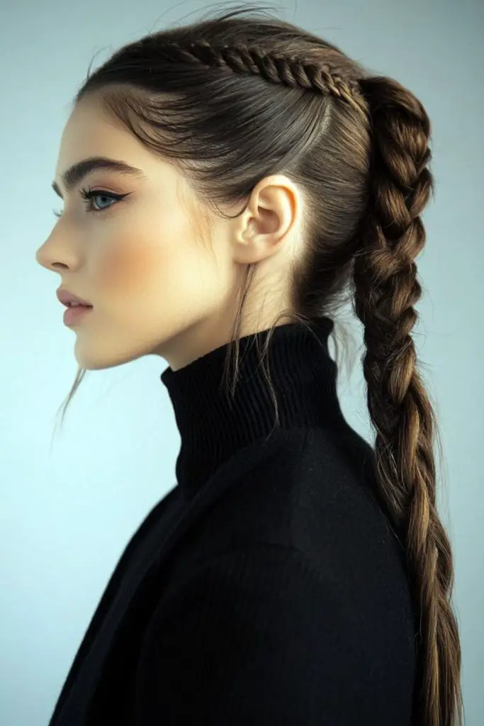 Twisted rope braid with metallic shimmer.