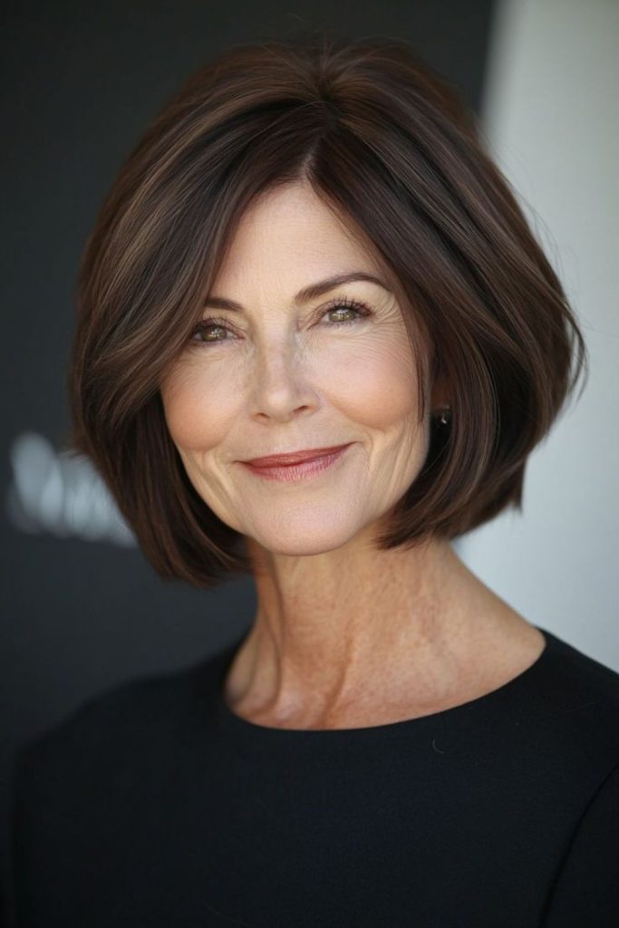 Classic chin-length bob with elegance