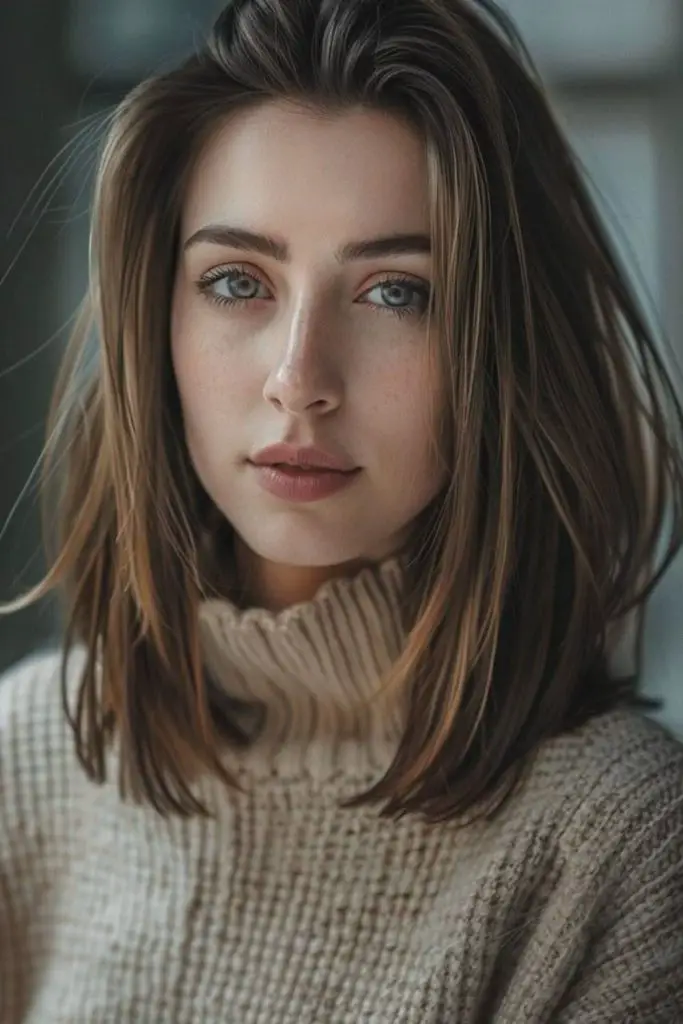 Classic shoulder lob timeless haircut