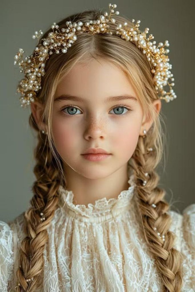 Jewel beaded braids fit for royalty.