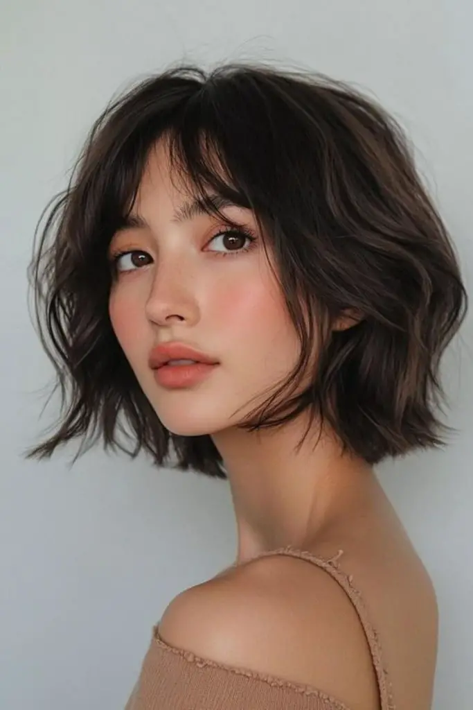 Dark wave bob with moody layers