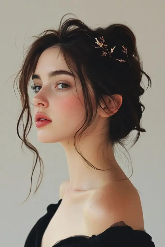 Elegant chignon curls for formal style.