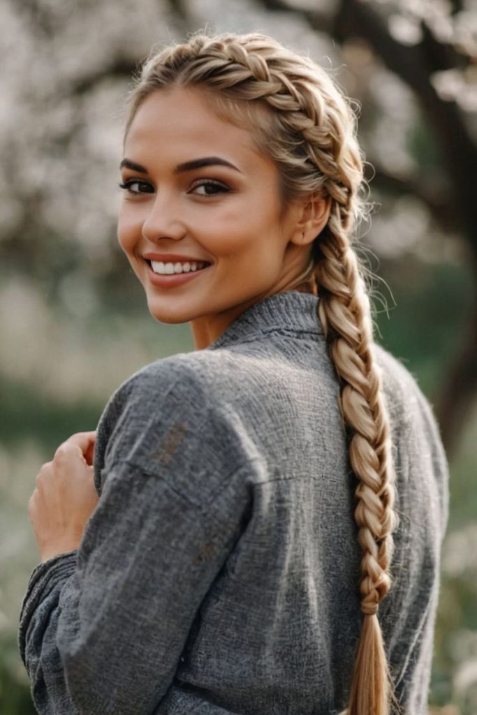 Fishtail braid with frosty charm