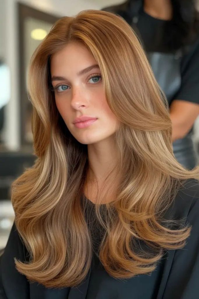 Frosted honey layers bright chilly tones