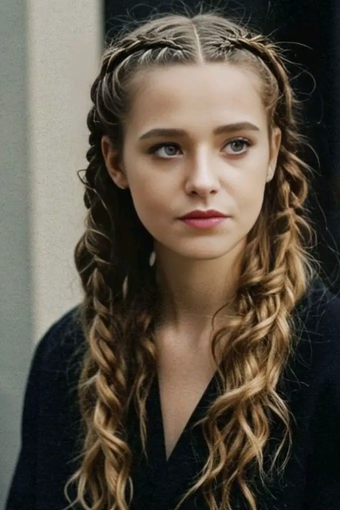 Layered twist braid like frozen waterfall