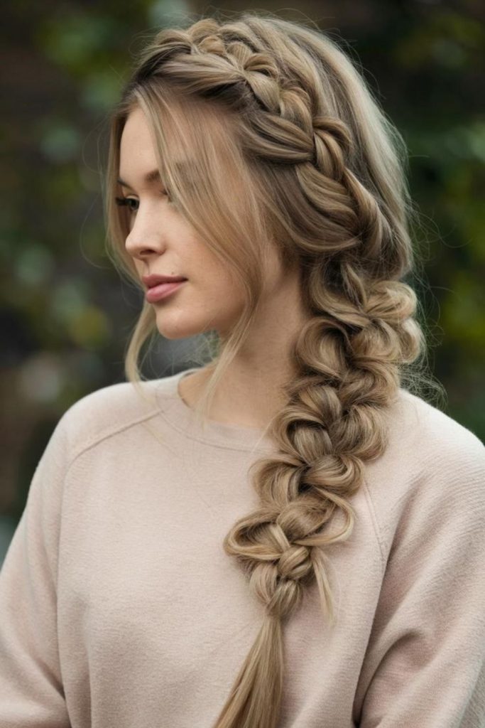 Mermaid braid glacier inspired waves