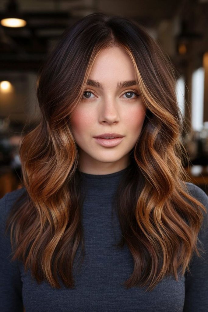 Glazed espresso shine polished dark hair