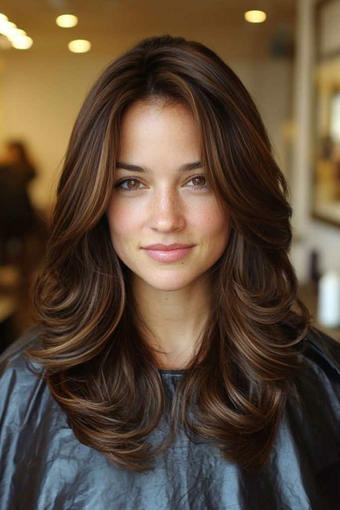Hazelnut radiance layers with warm tones