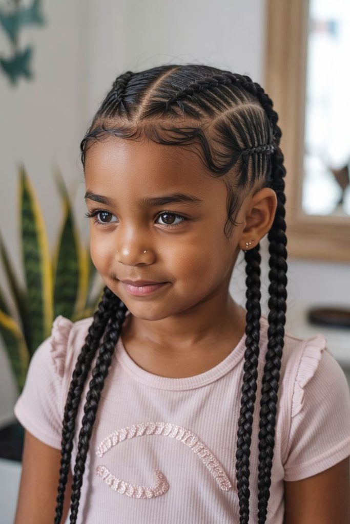 Ladder-style braids arranged in rungs.