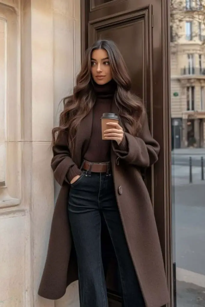 Military wool coat polished winter style