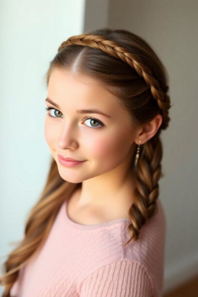 Mini Braided Headband subtle braided crown