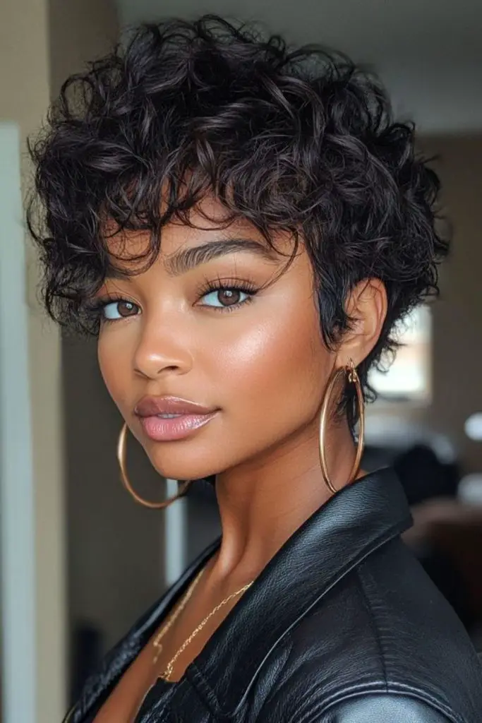 Sleek moonlit fingerwave pixie hairstyle