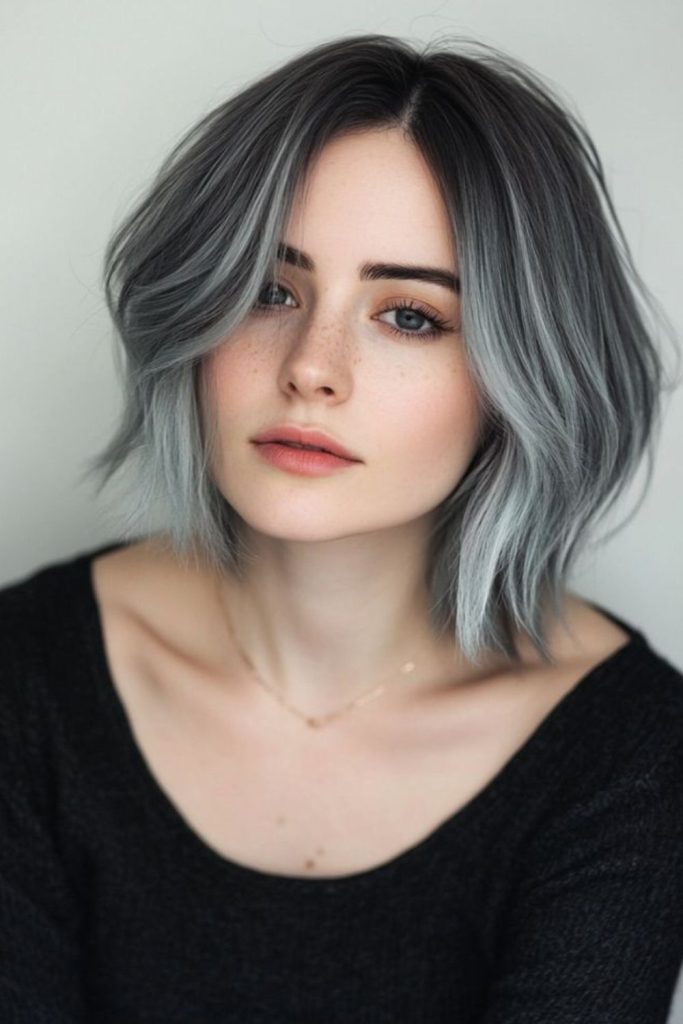 Obsidian frost balayage short layers