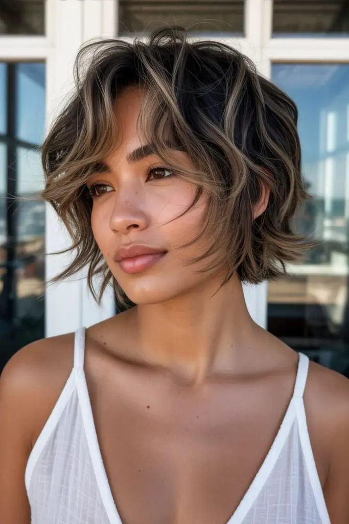 Ocean tangle bob with bangs