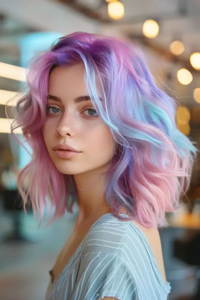 Multicolor opal prism hair shine.