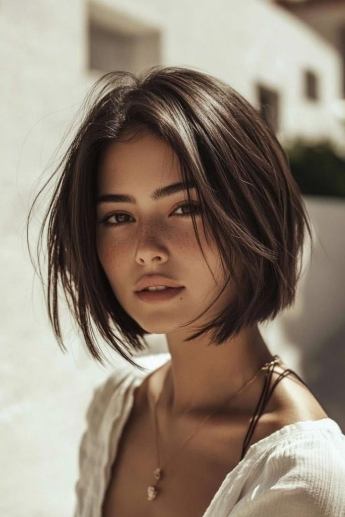 Parisian breeze bob with tousled layers