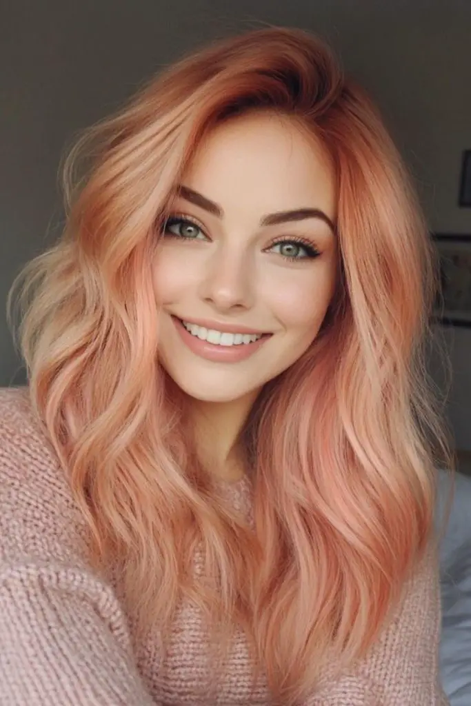Fresh peach nectar hair glow.