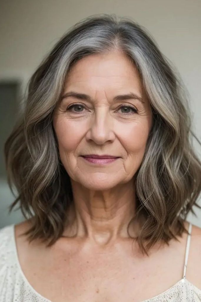 Polished lob haircut with natural swing