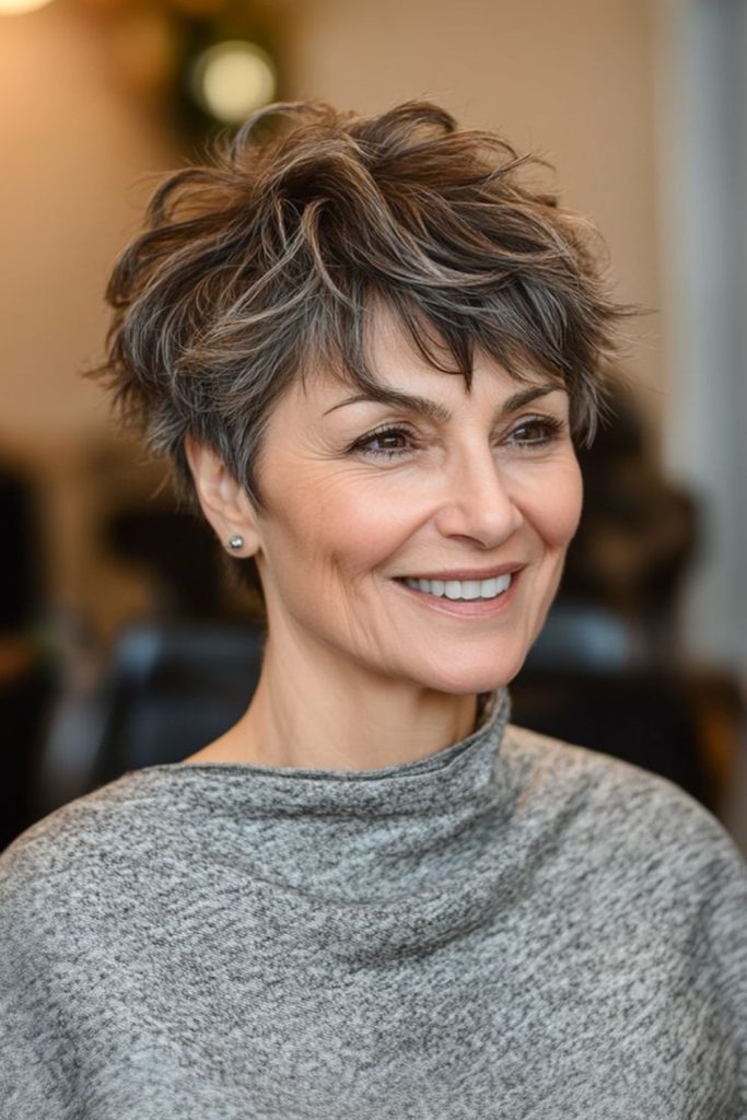 Polished short crop haircut for women