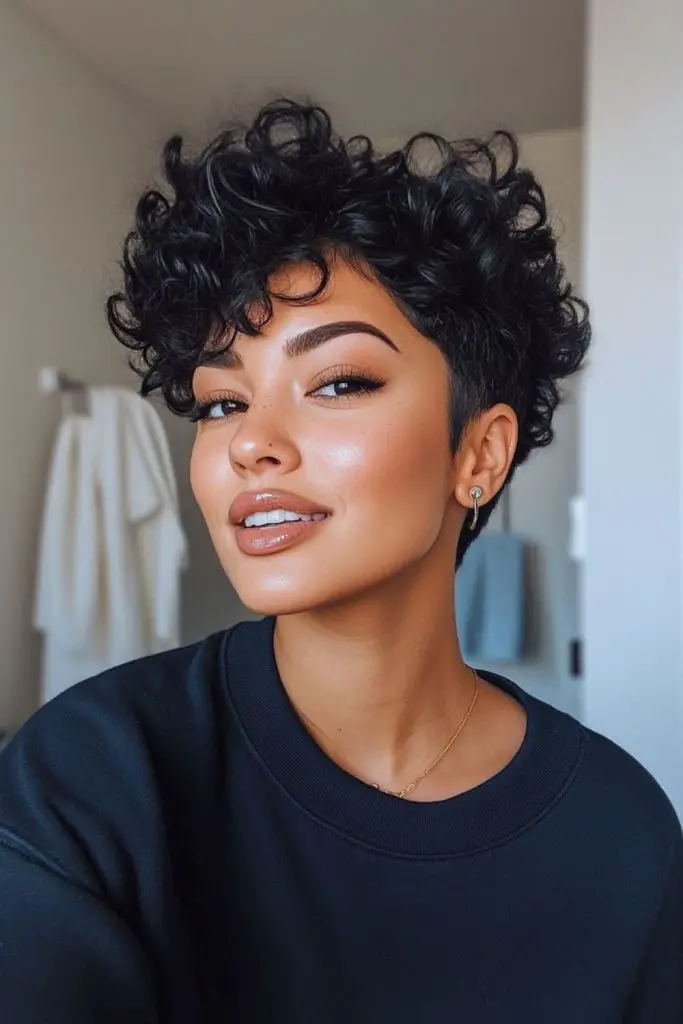 Regal crest-inspired short wave pixie