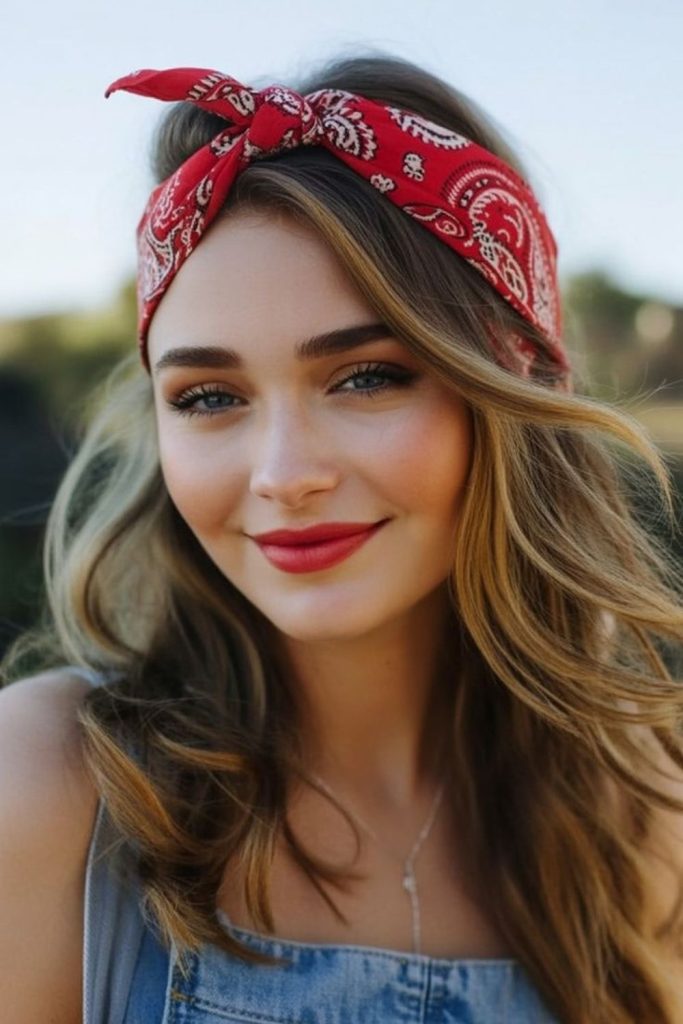 Retro Bandana Tie vintage bandana hairstyle