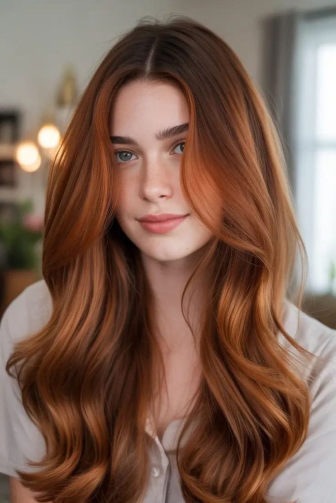 Rusted cinnamon ombre bold autumn blend