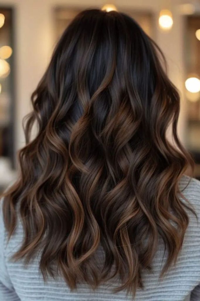 Rustic bronze brunette hair with shadow