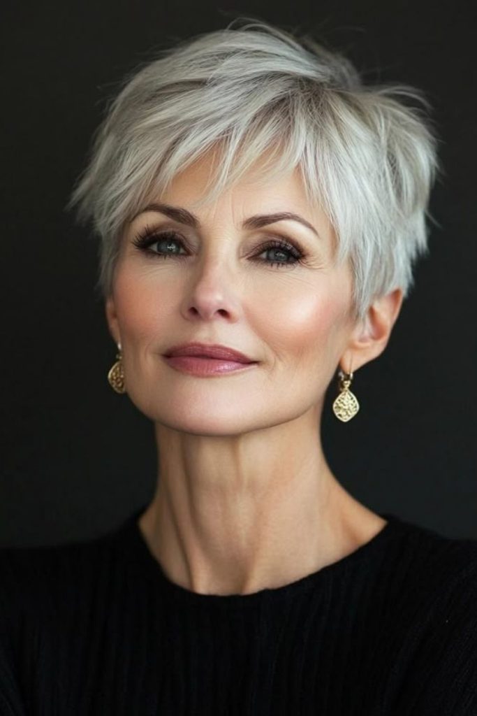 Tapered crop haircut with edgy flair