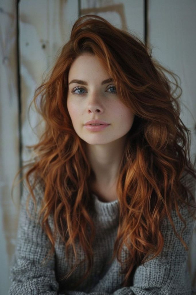 Scarlet whisper waves daring autumn hairstyle