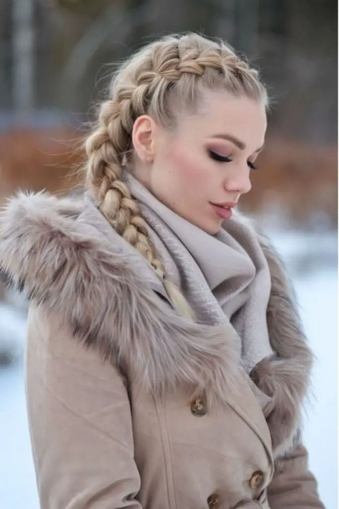 Spiral braid with soft silver highlights