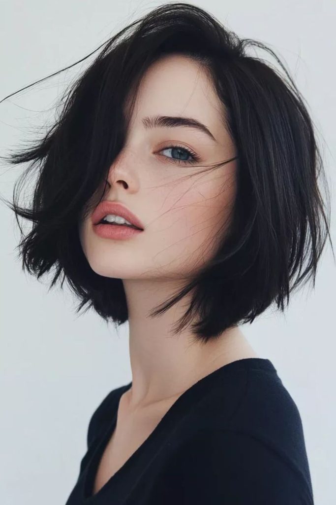 Side street bob with lively strands