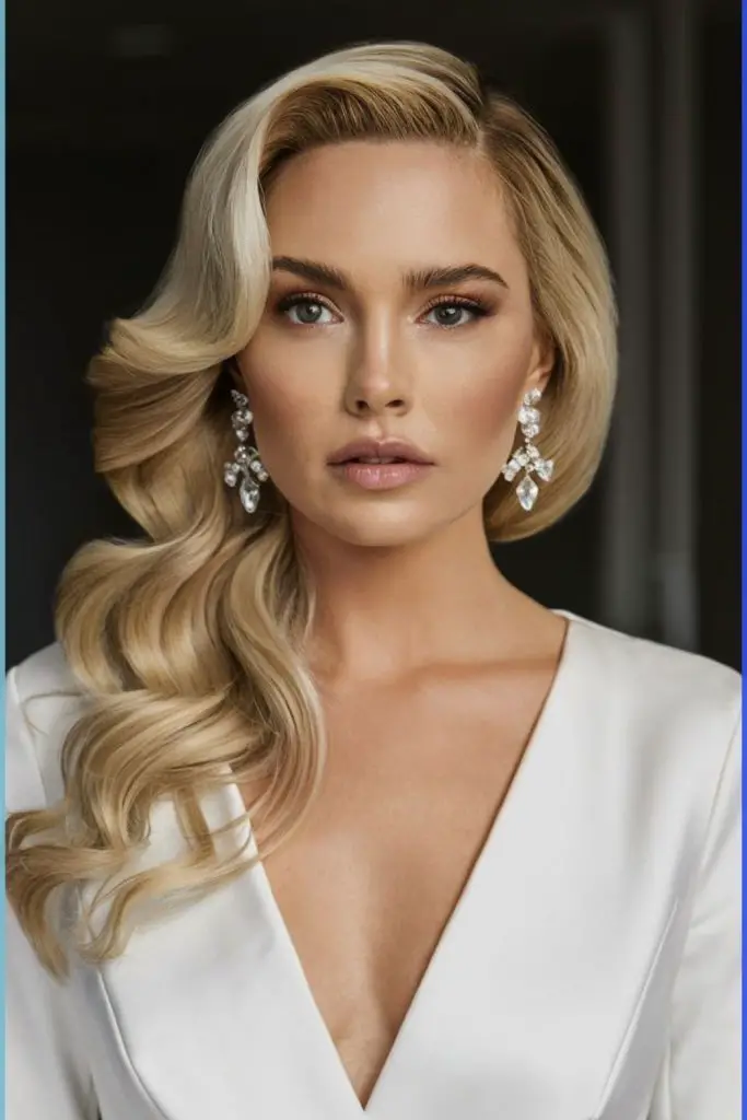 Side swept waves with romantic touch
