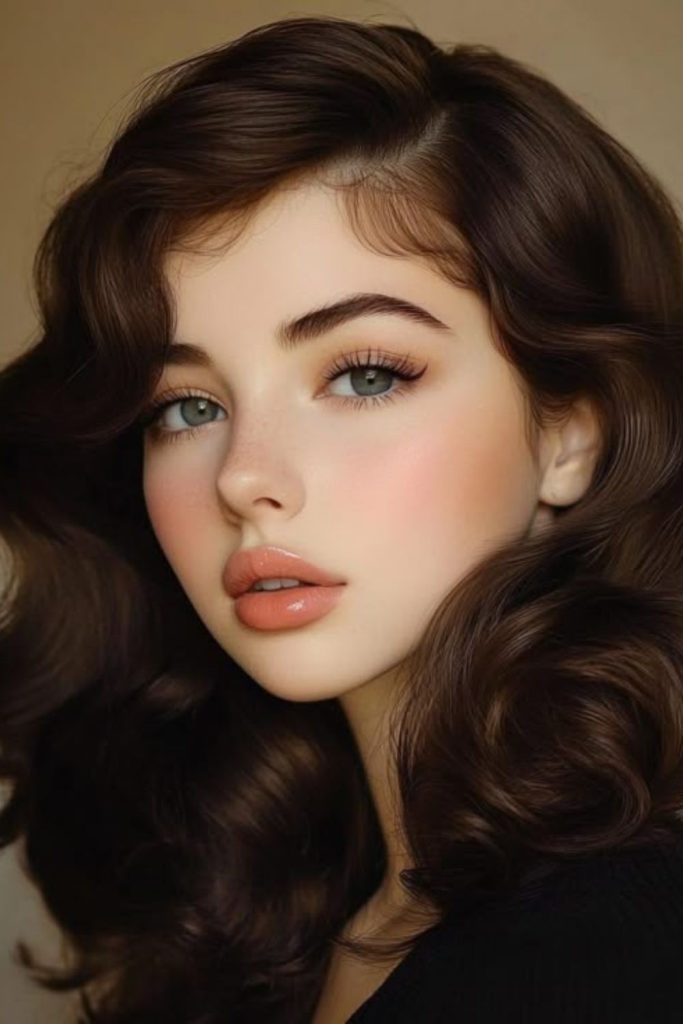 Side Swept Waves romantic wavy hairstyle