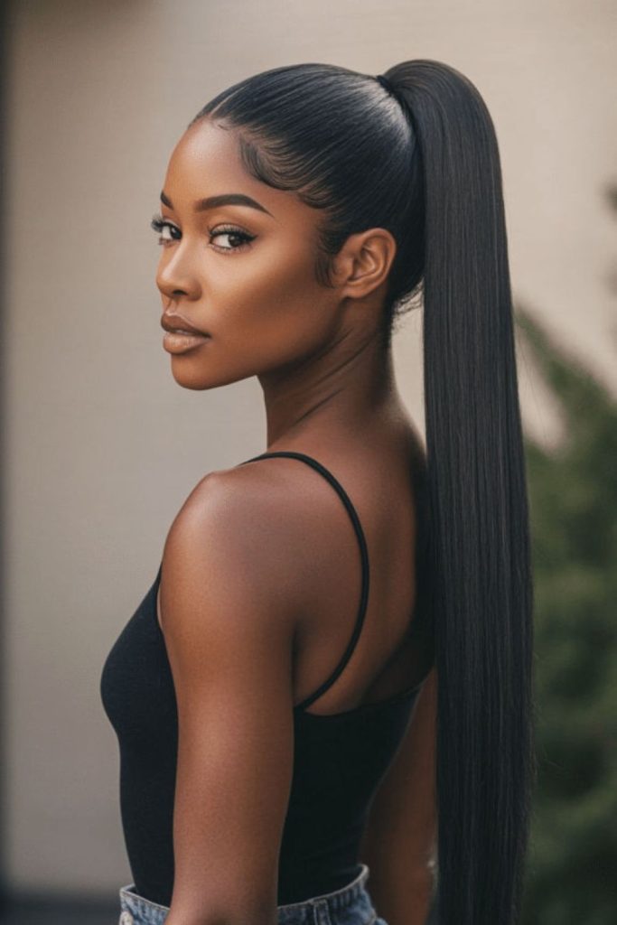 Sleek ponytail perfection for black women
