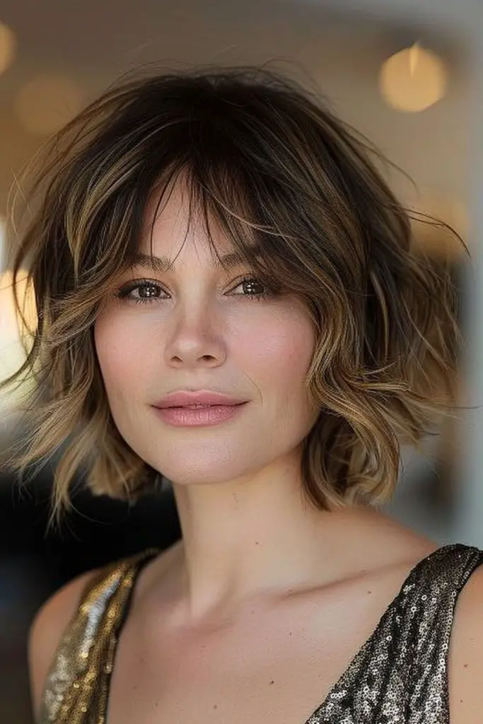 Smudged glam bob hairstyle design
