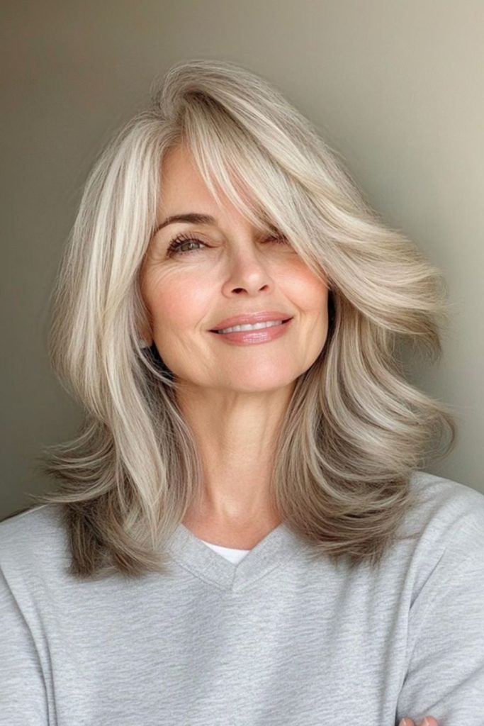 Soft halo haircut with rounded layers