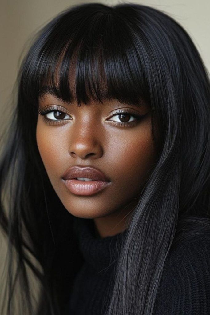 Straight cut with micro bangs