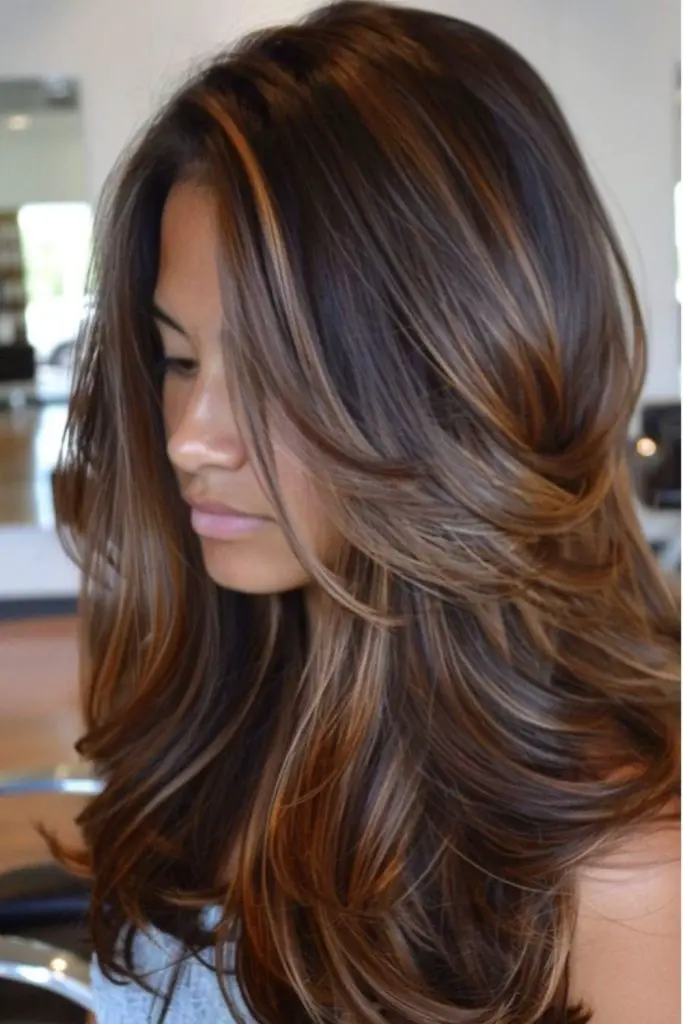 Sugar glaze caramel shine on hair