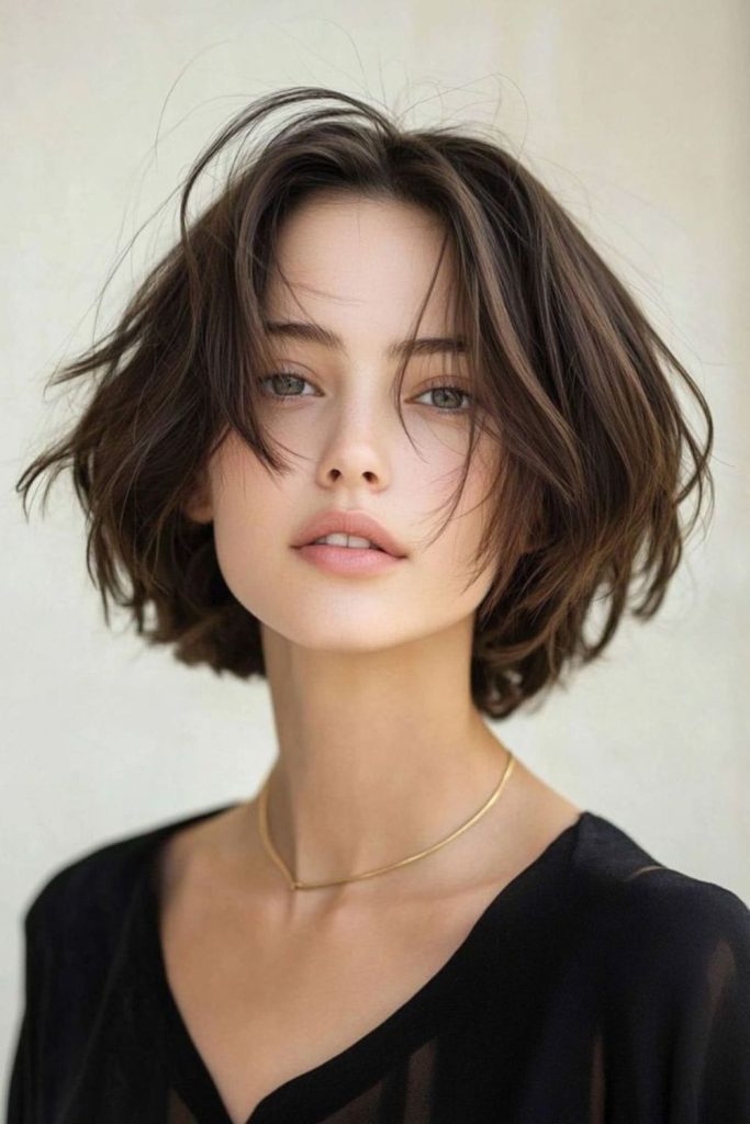 Sunlit balcony bob with breezy layers