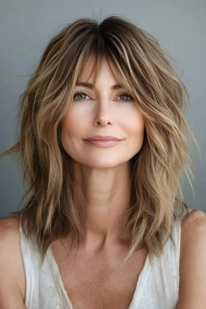 Sunlit sway shag midlength fine cut