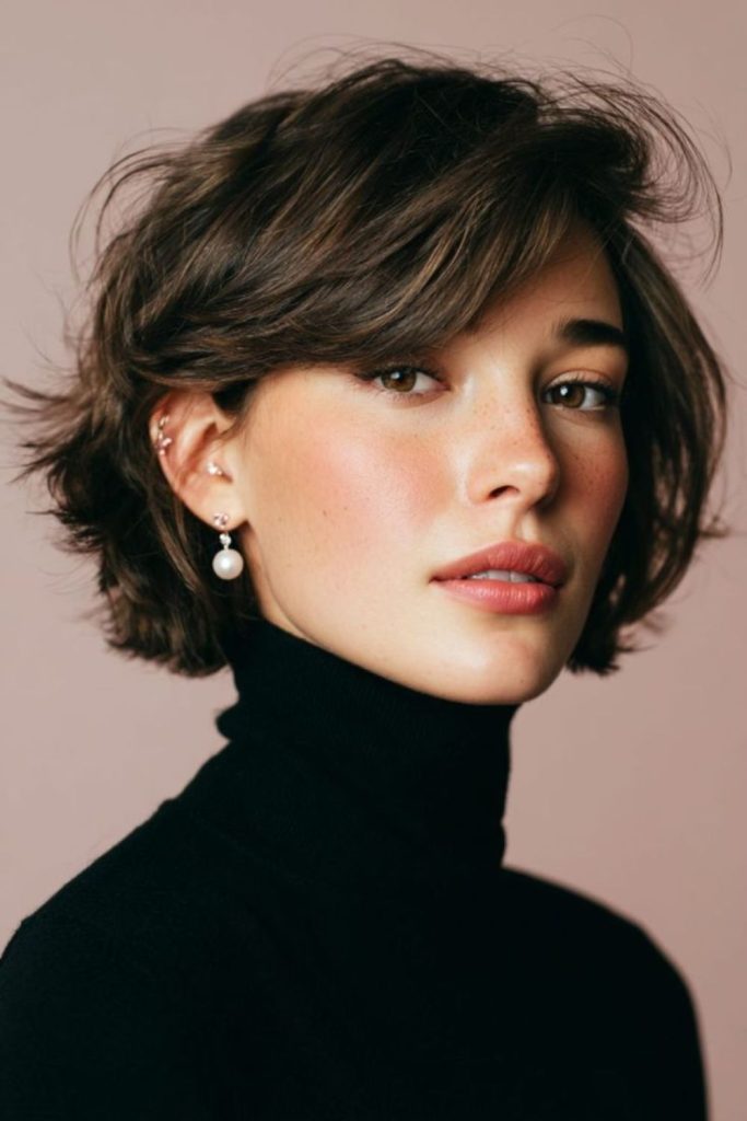 Velvet dusk bob with soft volume