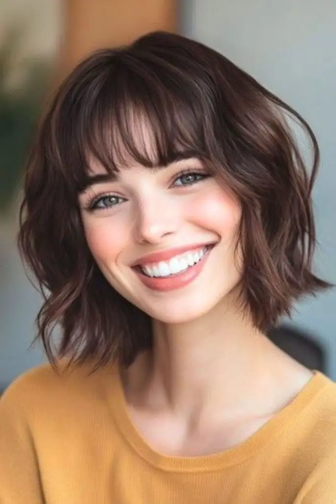 Velvet dusk messy bob cut