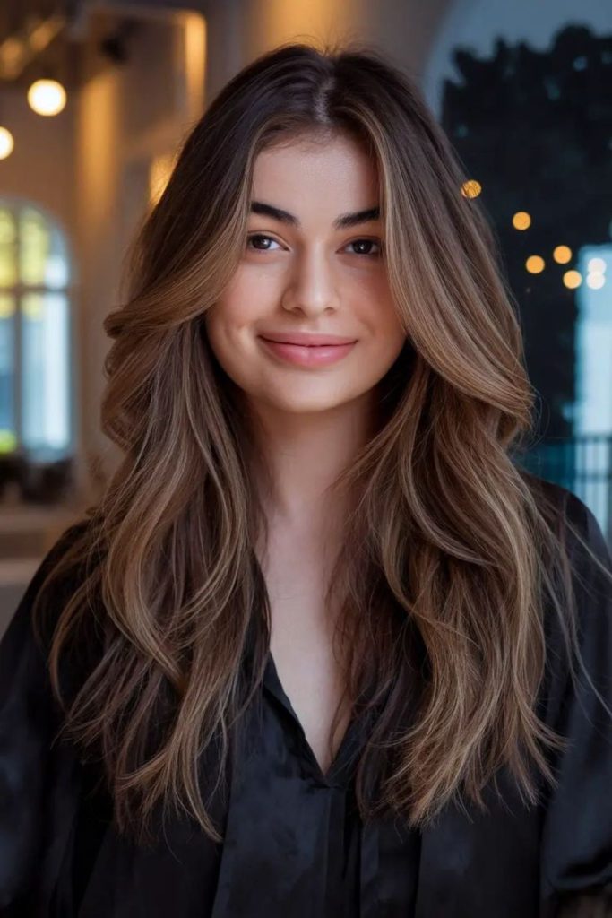 Walnut brunette blends with natural contrast